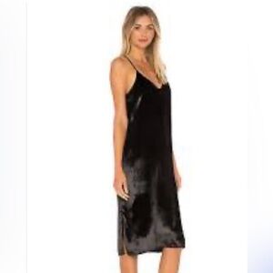 Equipment Black Velvet Dress